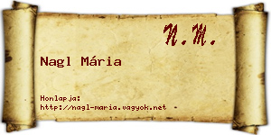Nagl Mária névjegykártya